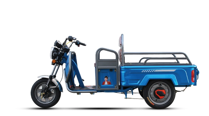 China Supplier Three Wheels Scooter Truck 500W/800W Garden Helper Trike Delivery Transport Electric Tricycle with Large Cargo