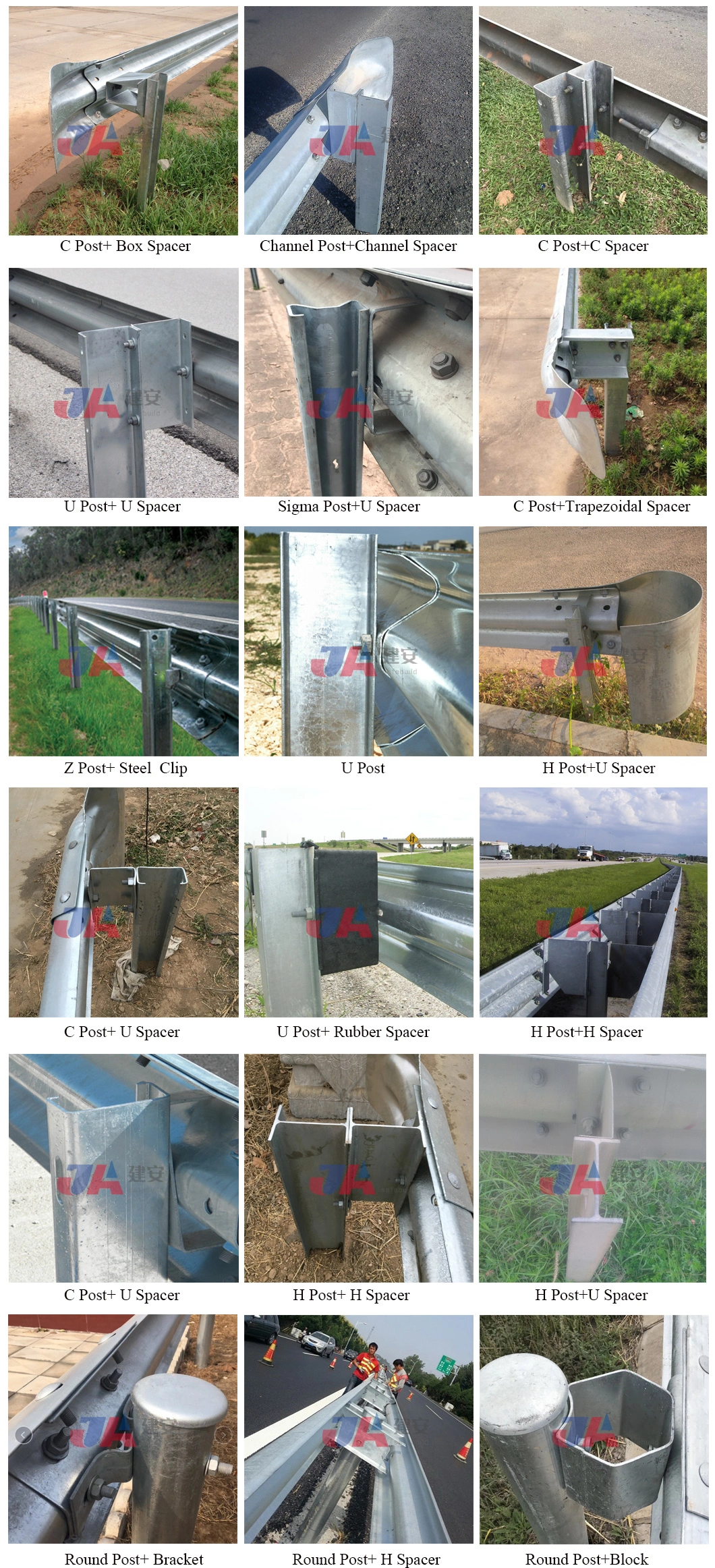 Aashto M180 Galvanized Highway Guardrail Traffic Road Crash Barrier Beams