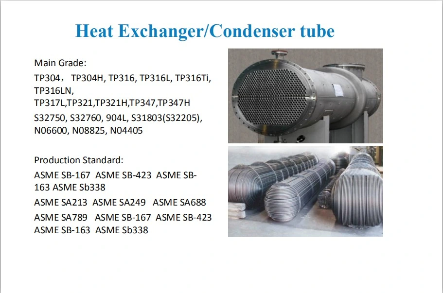 High Pressure Heat Exchanger of Seamless Stainless Steel Steam Boiler Tube